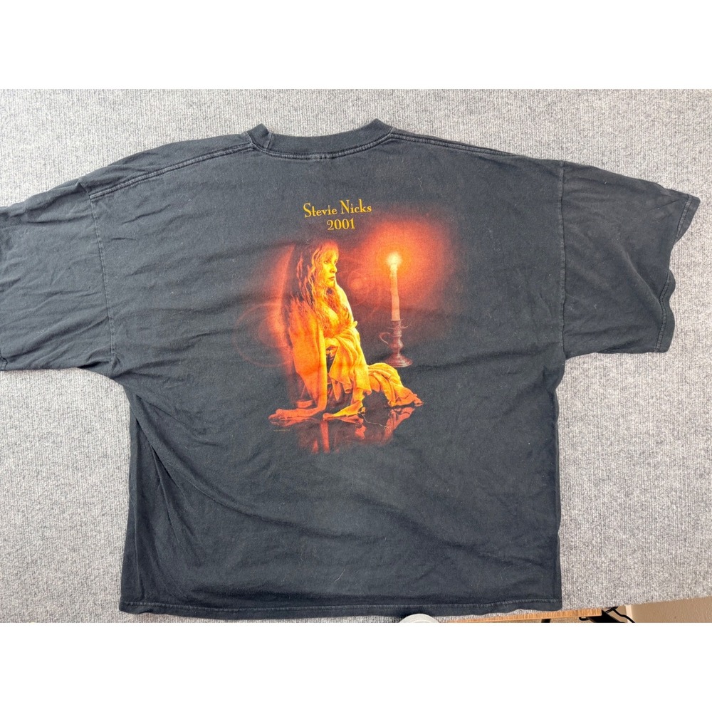 Vintage Stevie Nicks 2001 T Shirt XL Black Y2K Trouble in Shangri-La Graphic Tee